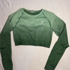 Gymshark Two-Tone Green Crop Top